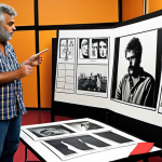 **

A director and screenwriter discussing the ideal length of a film on set, with storyboards displayed in the background. The scene should evoke a creative and collaborative atmosphere, with the influence of Almodóvar and Amenábar visible in the visual style.

**