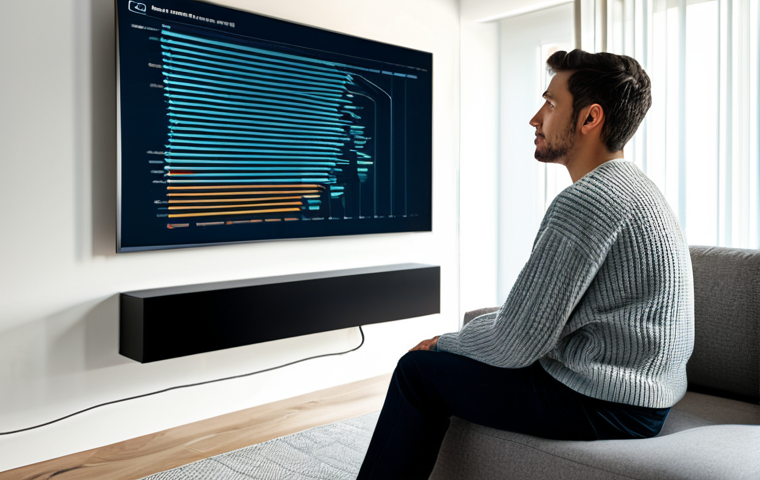 A professional adult in a comfortable, modest sweater, seated on a modern sofa, engaged with a large holographic screen displaying diverse streaming content suggestions perfectly tailored to their profile. The screen subtly shows interconnected data points and glowing lines, indicating algorithmic processing. The setting is a minimalist, well-lit living room, with natural light filtering through a large window. safe for work, appropriate content, fully clothed, professional, perfect anatomy, correct proportions, natural pose, well-formed hands, proper finger count, natural body proportions, high-quality, ultra-detailed, professional photography.