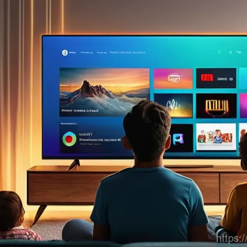 OTT 화질 비교 - **Prompt 1: Seamless Family Streaming Night**
    "A cozy, modern living room at dusk. A diverse fam...